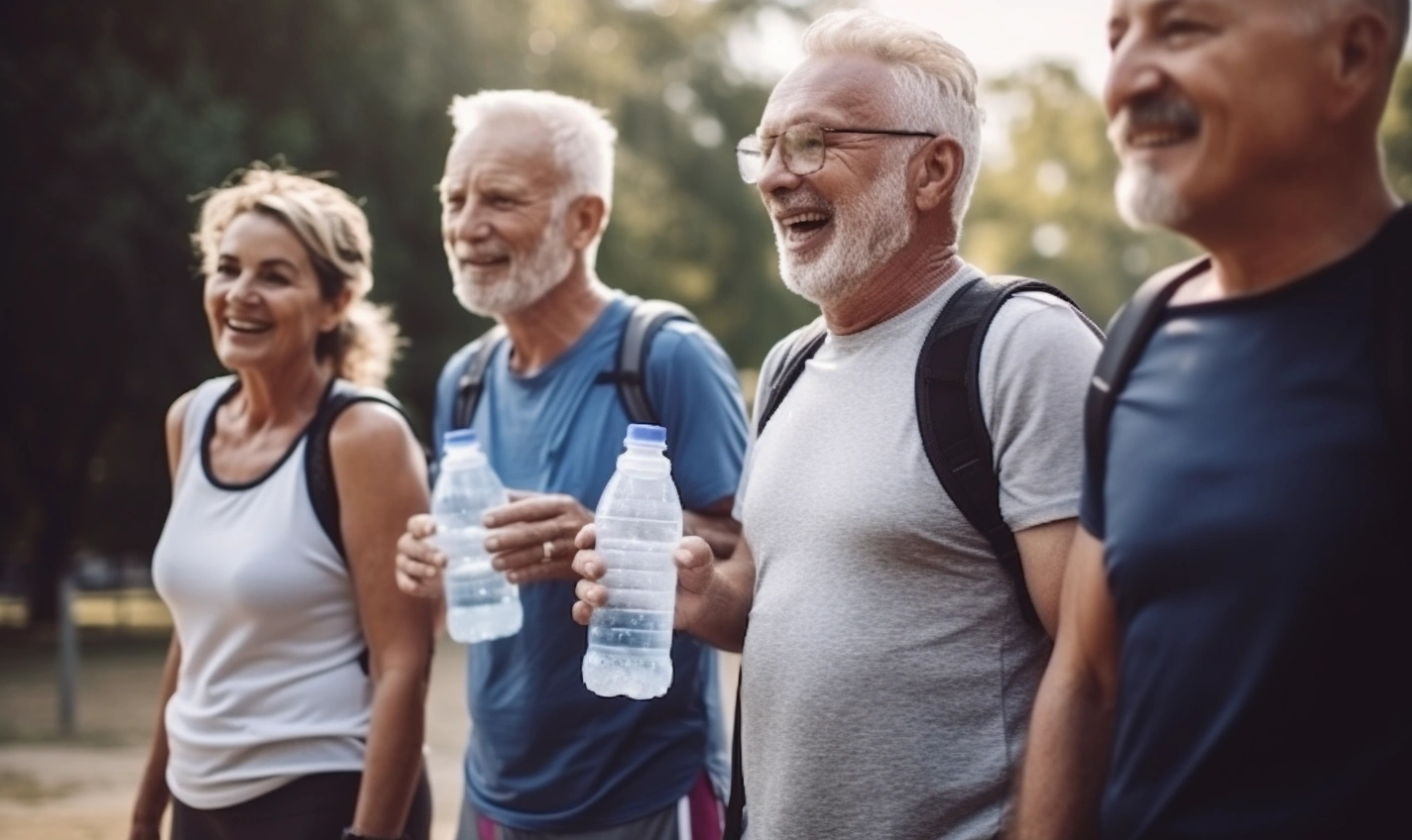 Група активних пенсіонерів на занятті